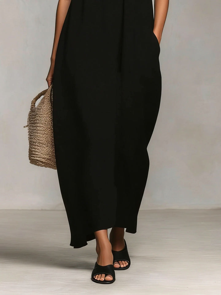 Mirelle™ | Maxi Dress with Color Blocks and Spaghetti Straps