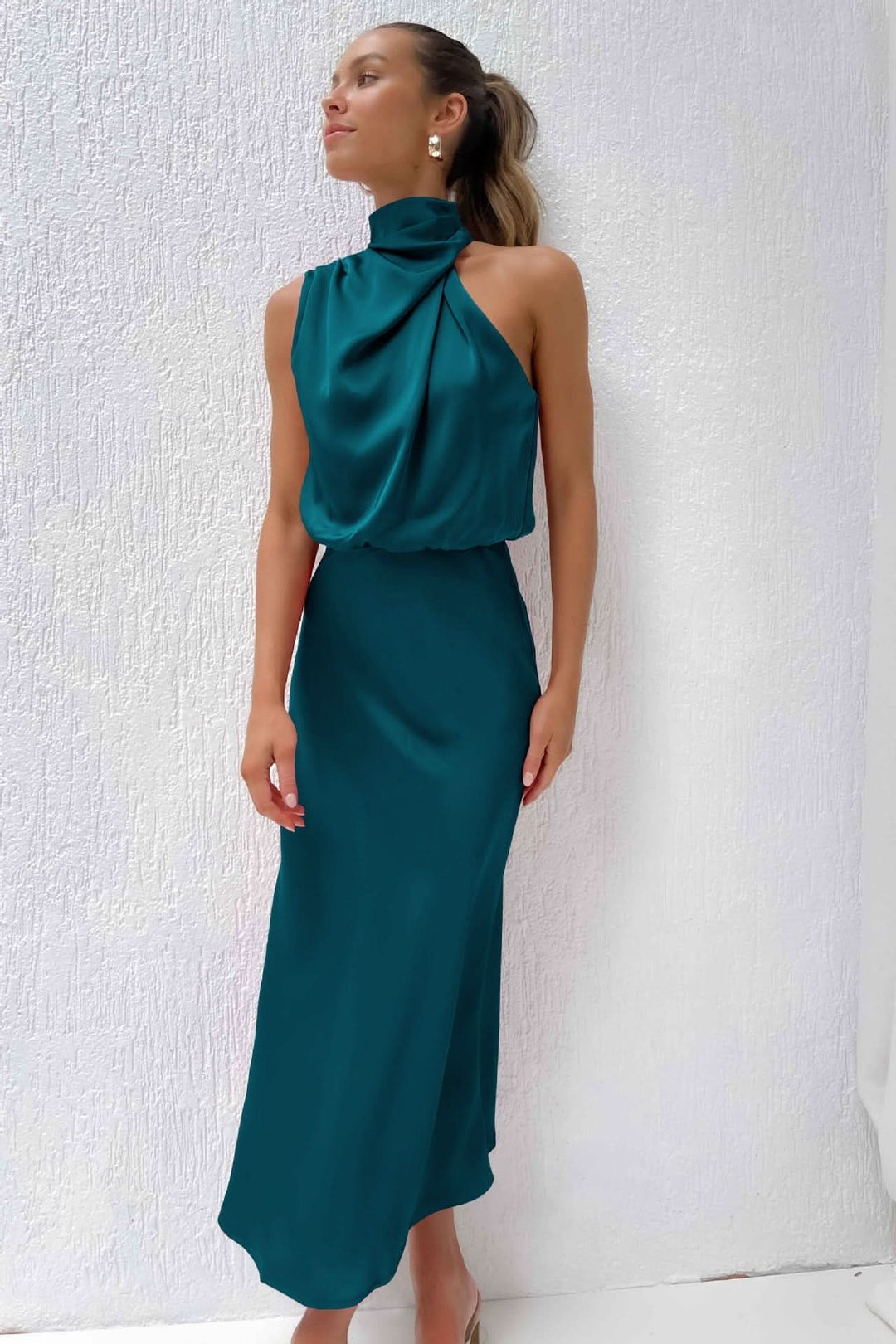 Quentin Dress Sahara Draped