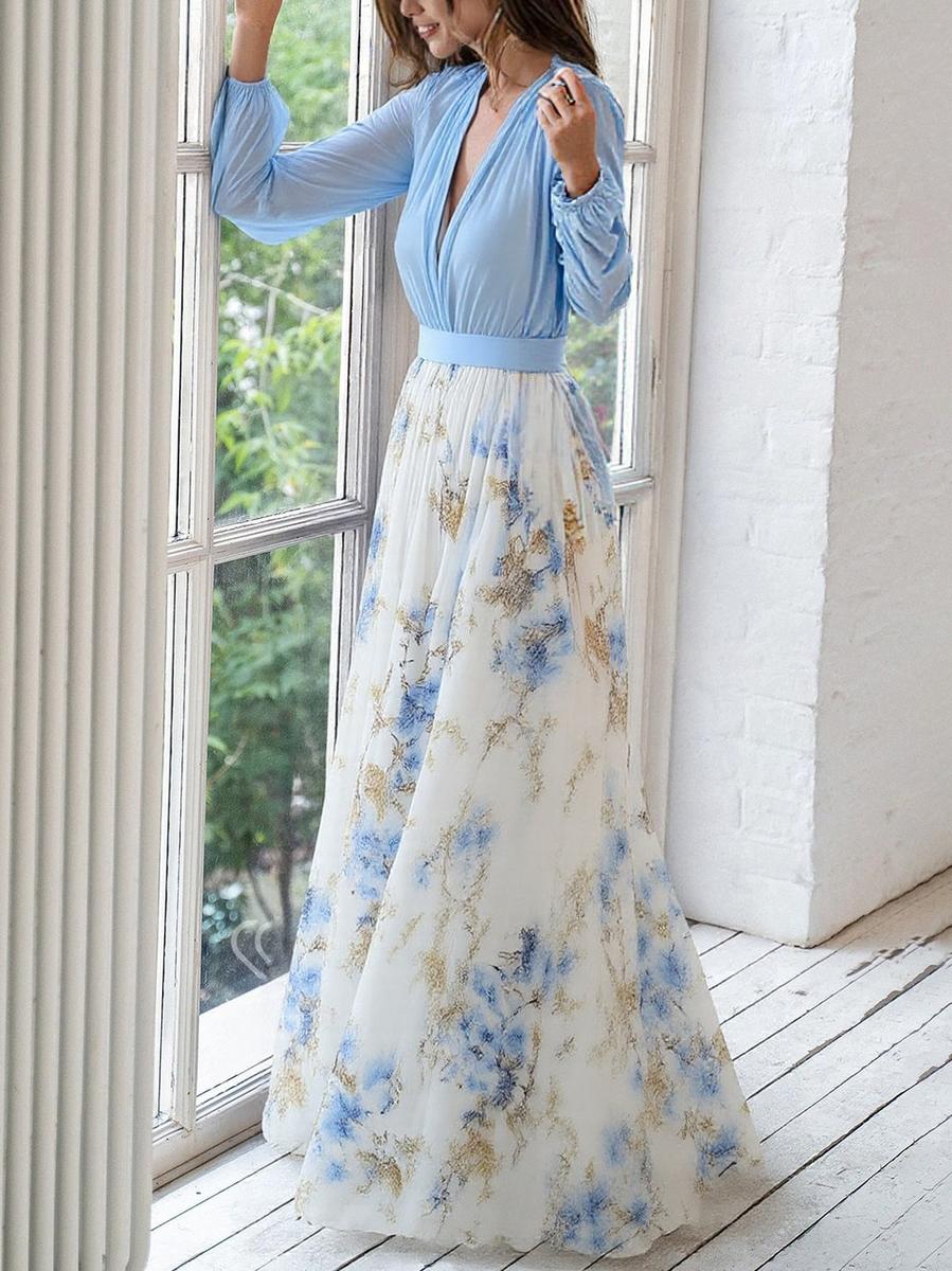 Beautiful Maxi Dress with Floral Print