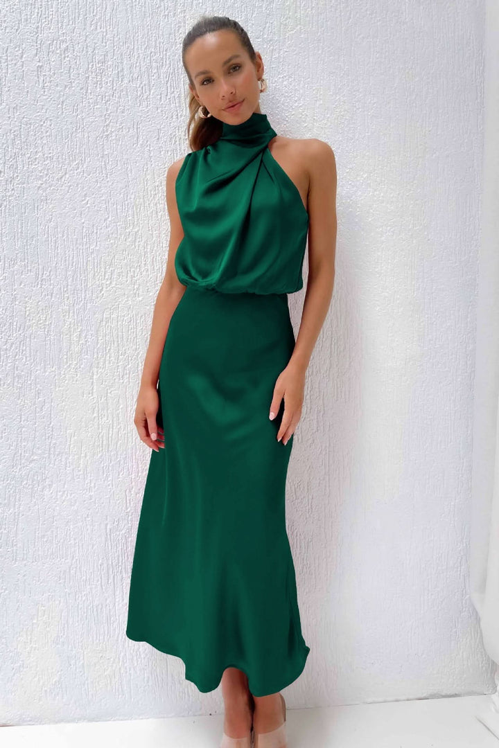Quentin Dress Sahara Draped